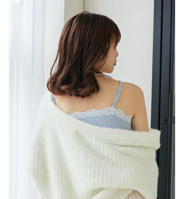 MAJESTICLEGON「カップ付きレーストリムキャミソール」|キャミソール|