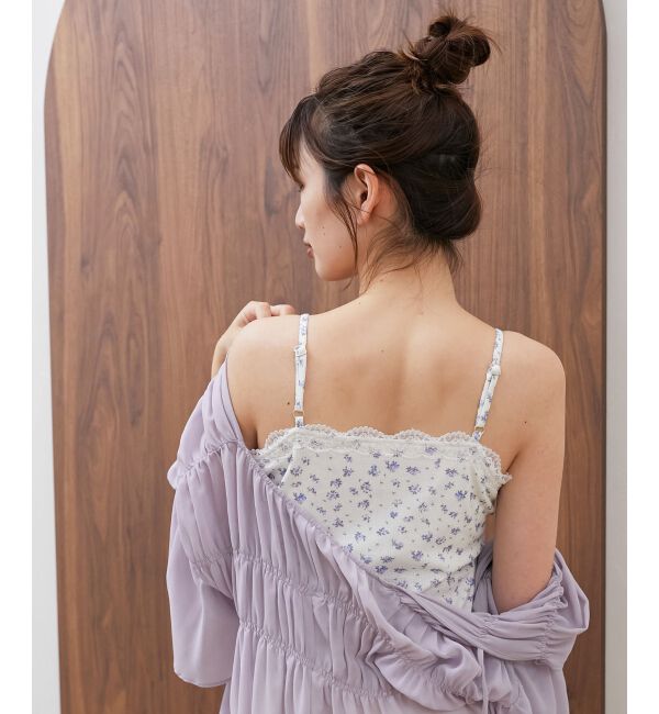 MAJESTICLEGON「カップ付きレーストリムキャミソール」|キャミソール|