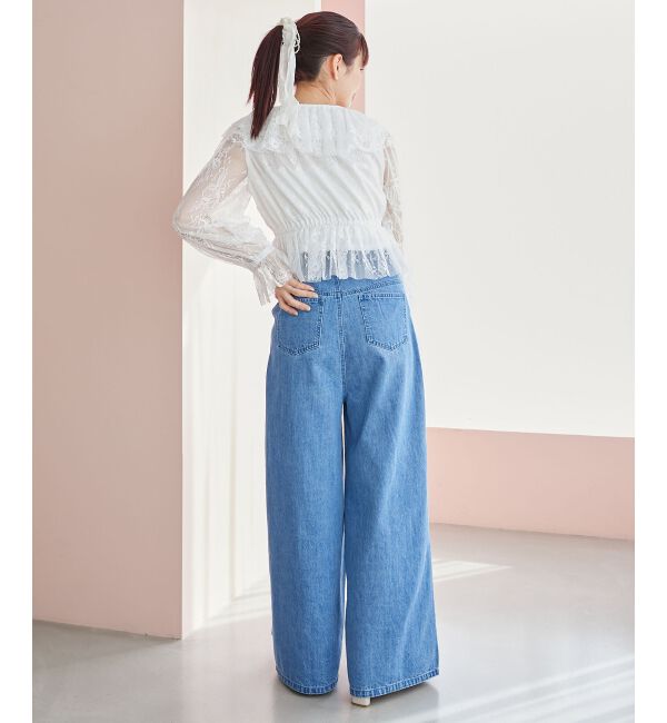 MAJESTICLEGON「フロントリボンレースブラウス」|シャツ・ブラウス|