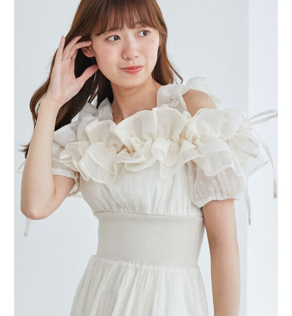 MAJESTICLEGON「ミルフィーユフリルコルセットワンピ」|ワンピース|