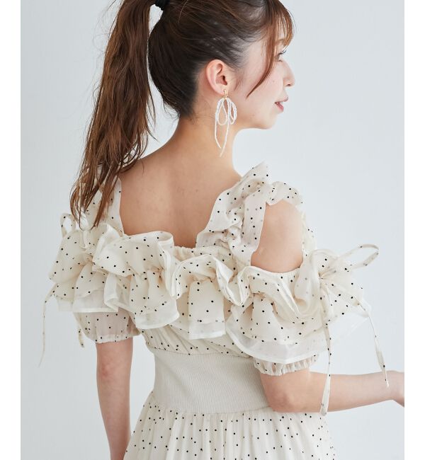 MAJESTICLEGON「ミルフィーユフリルコルセットワンピ」|ワンピース|