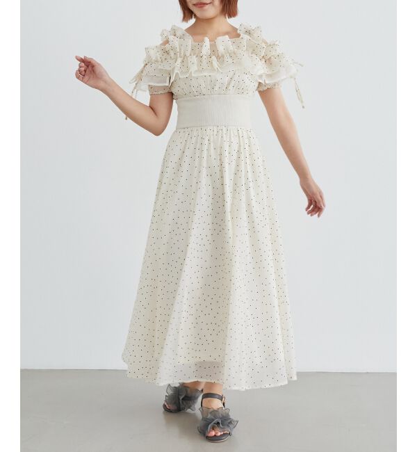 MAJESTICLEGON「ミルフィーユフリルコルセットワンピ」|ワンピース|