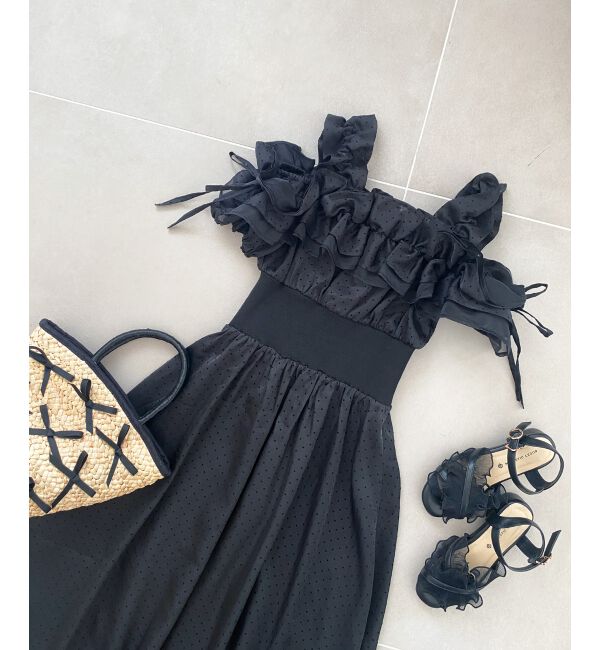 MAJESTICLEGON「ミルフィーユフリルコルセットワンピ」|ワンピース|