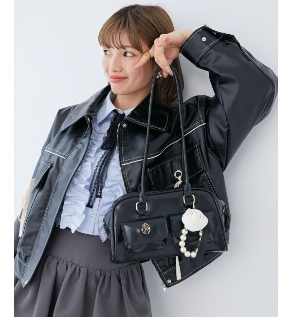 MAJESTICLEGON「レースリボンタイフリルブラウス」|シャツ・ブラウス|