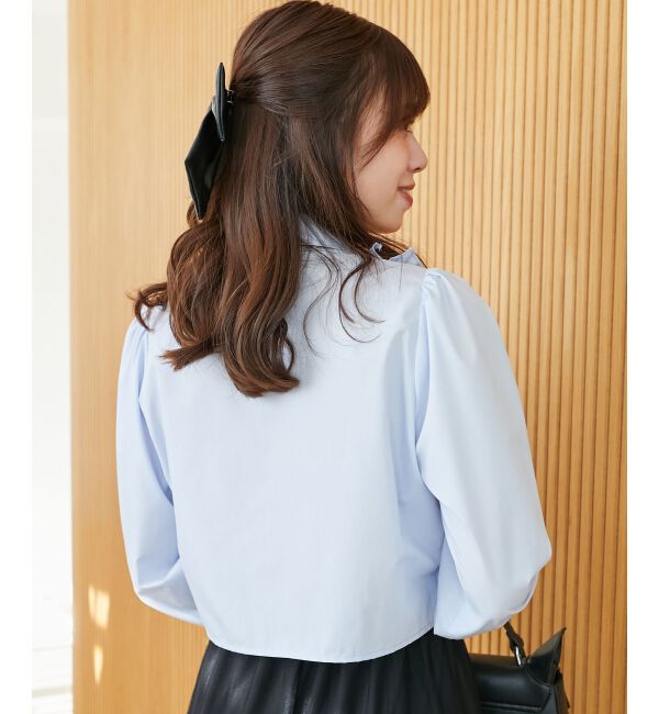 MAJESTICLEGON「レースリボンタイフリルブラウス」|シャツ・ブラウス|