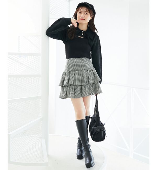  「アソートティアードミニスカパン」|スカート|