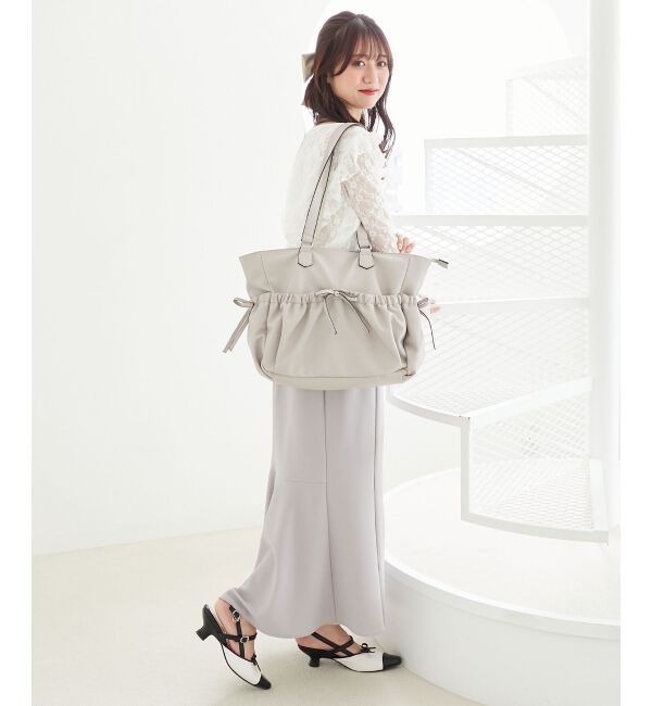  「ギャザーリボントートバッグ」|トートバッグ|