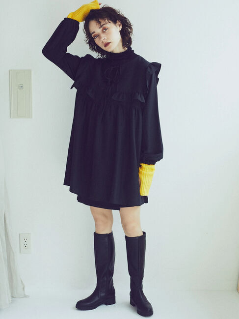 earth music&ecology「ビッグカラーミニ丈ワンピース」|ワンピース|