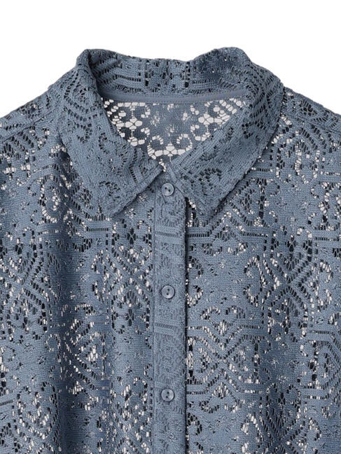 earth music&ecology「レースショートシャツ」|シャツ・ブラウス|