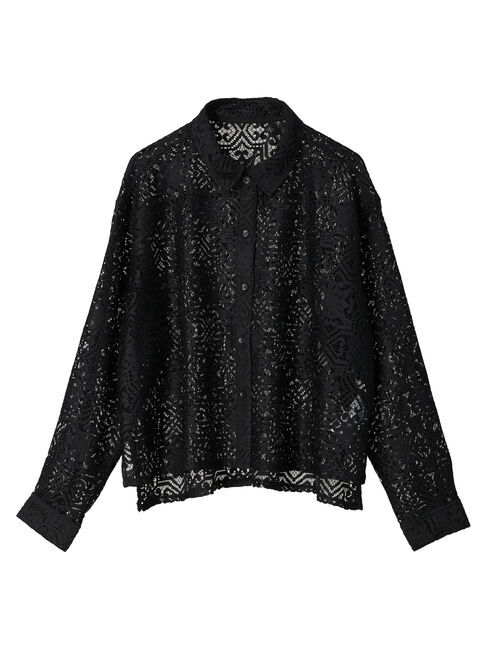 earth music&ecology「レースショートシャツ」|シャツ・ブラウス|