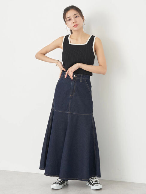 earth music&ecology「スカラップニットタンクトップ」|インナー|