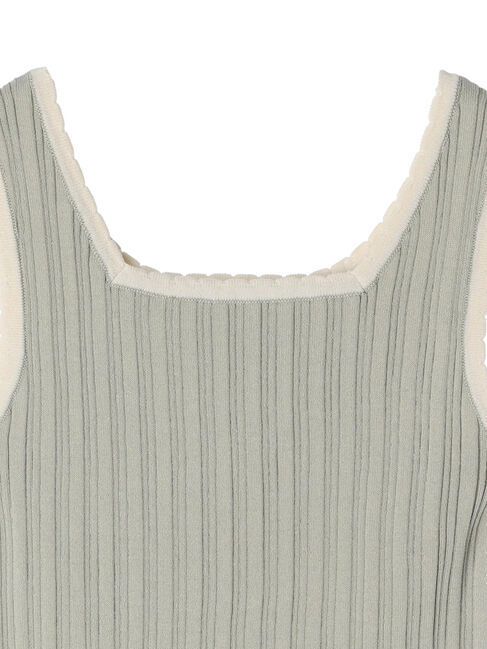 earth music&ecology「スカラップニットタンクトップ」|インナー|