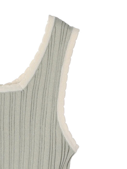 earth music&ecology「スカラップニットタンクトップ」|インナー|