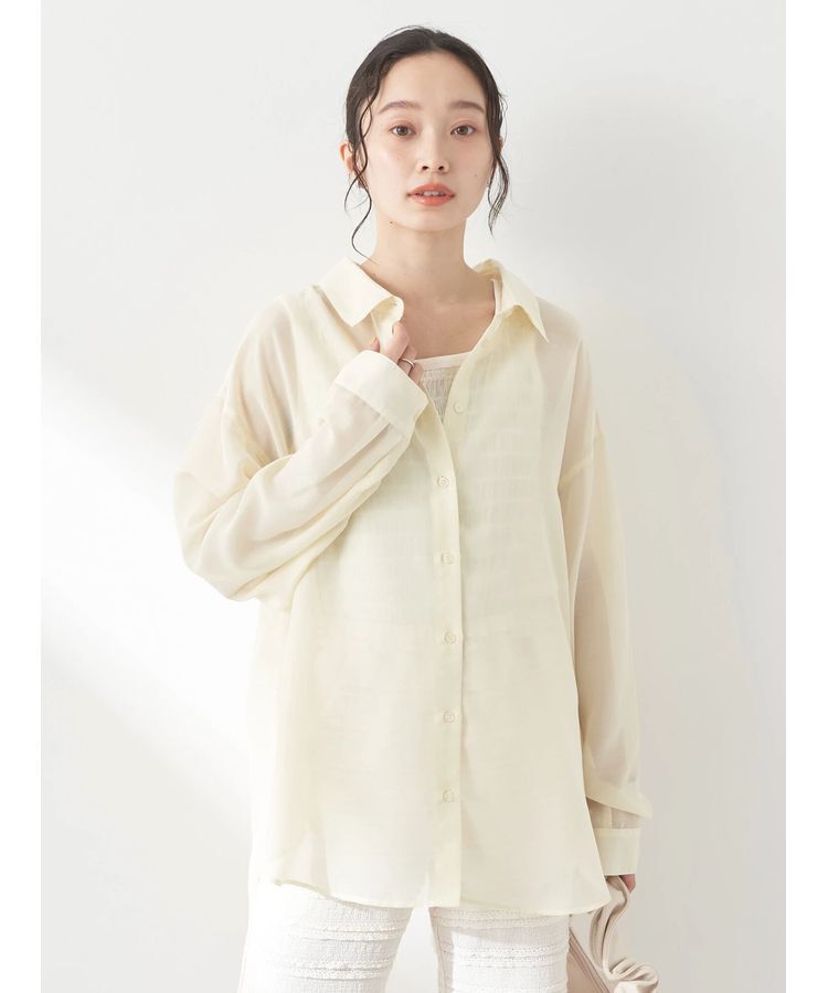 earth music&ecology「バックレースアップシャツ」|シャツ・ブラウス|