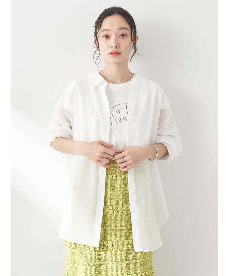 earth music&ecology「バックレースアップシャツ」|シャツ・ブラウス|