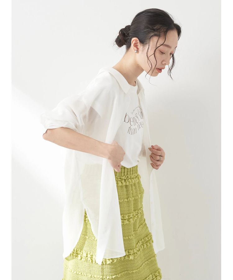 earth music&ecology「バックレースアップシャツ」|シャツ・ブラウス|