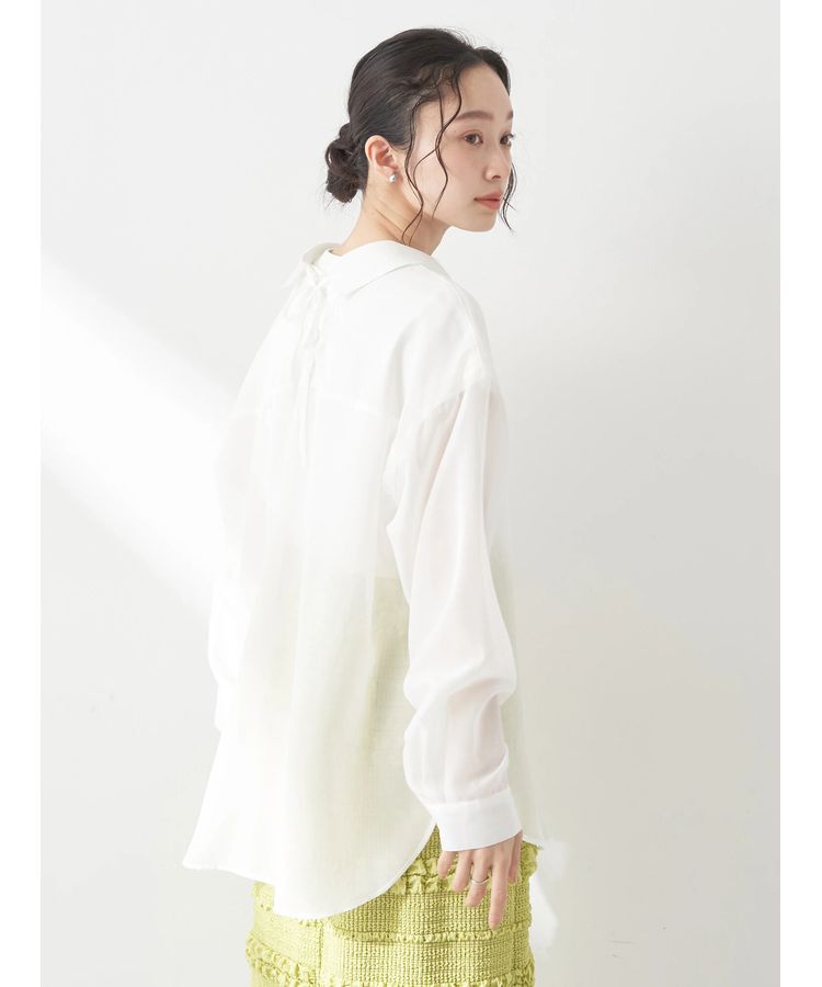 earth music&ecology「バックレースアップシャツ」|シャツ・ブラウス|