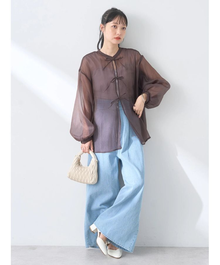 earth music&ecology「シアーリボンシャツ」|シャツ・ブラウス|