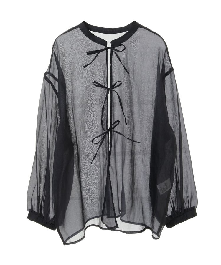 earth music&ecology「シアーリボンシャツ」|シャツ・ブラウス|