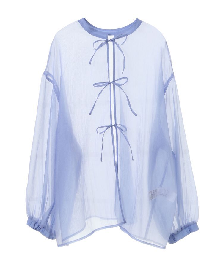 earth music&ecology「シアーリボンシャツ」|シャツ・ブラウス|