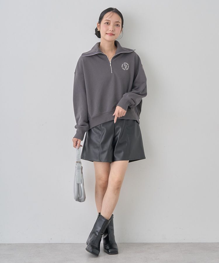 earth music&ecology「ハーフZIPプルオーバー」|スウェット・ジャージ|