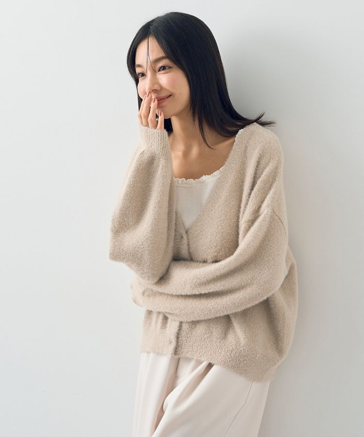 earth music&ecology「ミニラメシャギーカーディガン」|カーディガン|