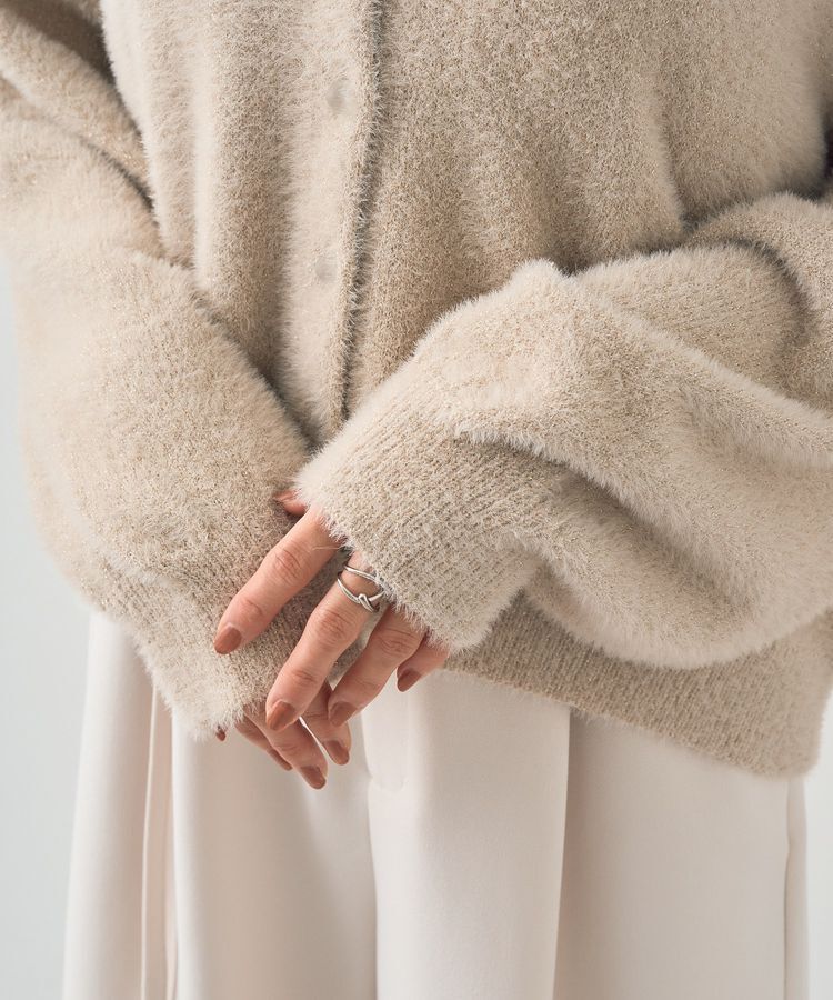 earth music&ecology「ミニラメシャギーカーディガン」|カーディガン|