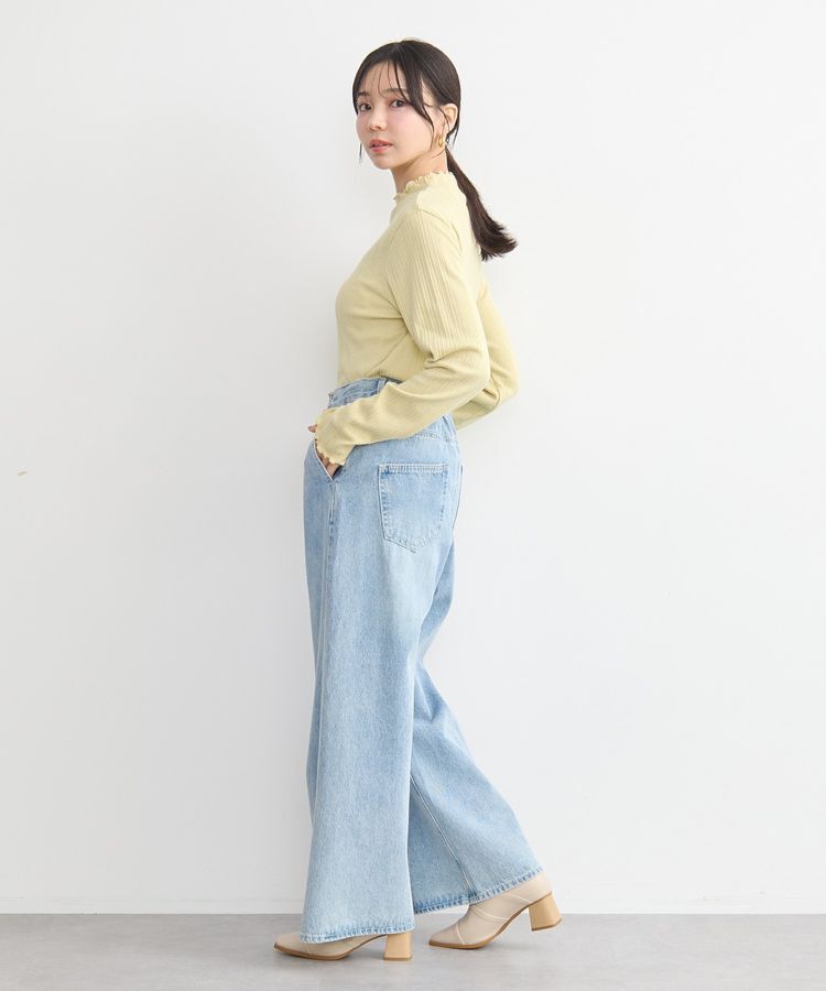 earth music&ecology「ランダムチェーンリブハイネックプルオーバー」|Tシャツ・カットソー|