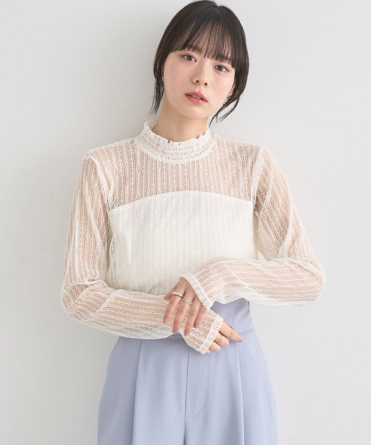 earth music&ecology「レースドッキングプルオーバー」|Tシャツ・カットソー|