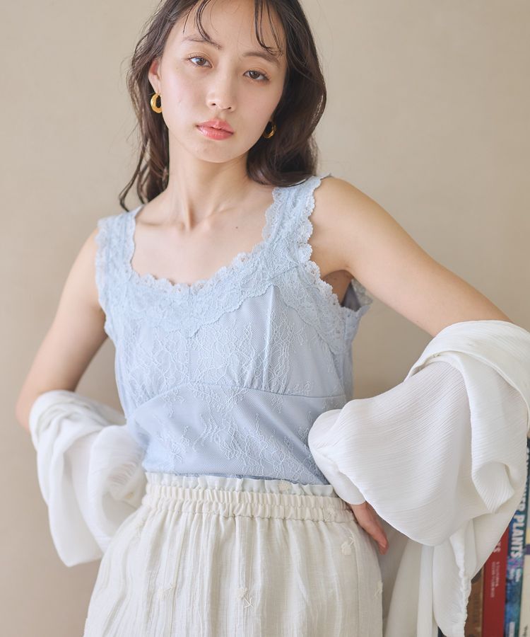 earth music&ecology「総レースキャミソール」|キャミソール|Sax