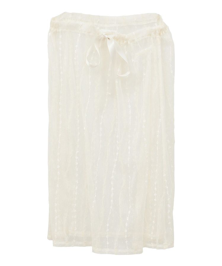 earth music&ecology「ストライプレースレイヤードスカート」|スカート|