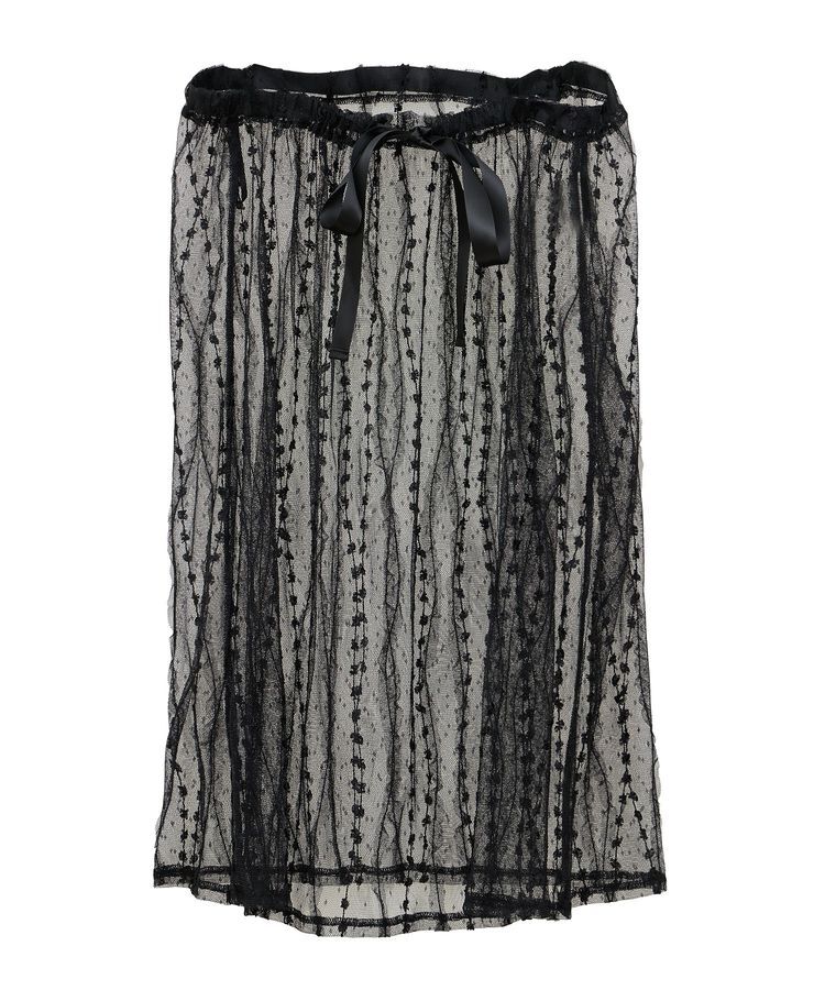 earth music&ecology「ストライプレースレイヤードスカート」|スカート|