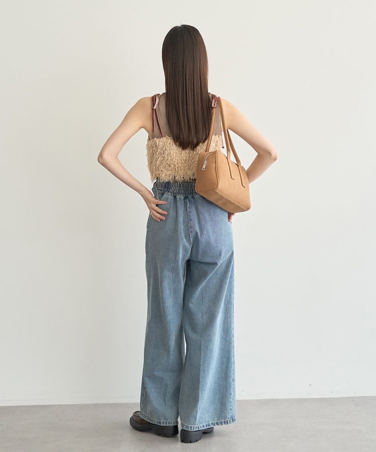 earth music&ecology「【WEB限定】ベロアリボンフェザービスチェ」|ベスト・ジレ|