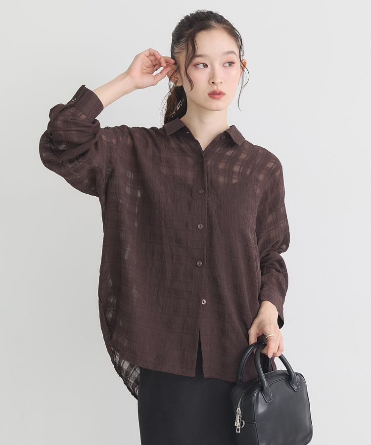 earth music&ecology「シャドーチェックシャツ」|シャツ・ブラウス|