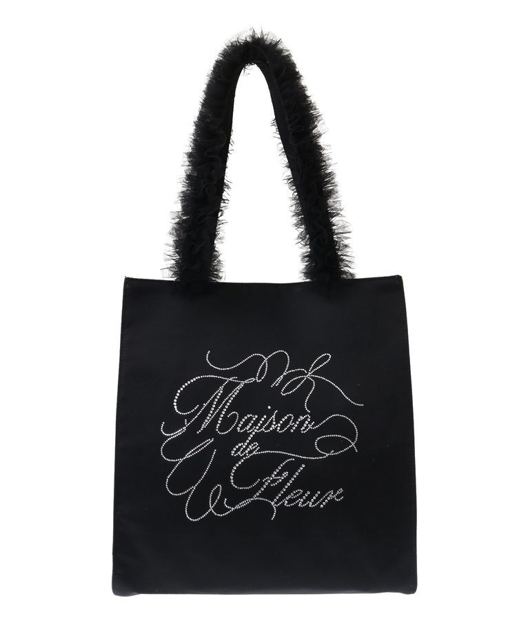 Maison de FLEUR「チュールハンドルラインストーントートバッグ」|トートバッグ|