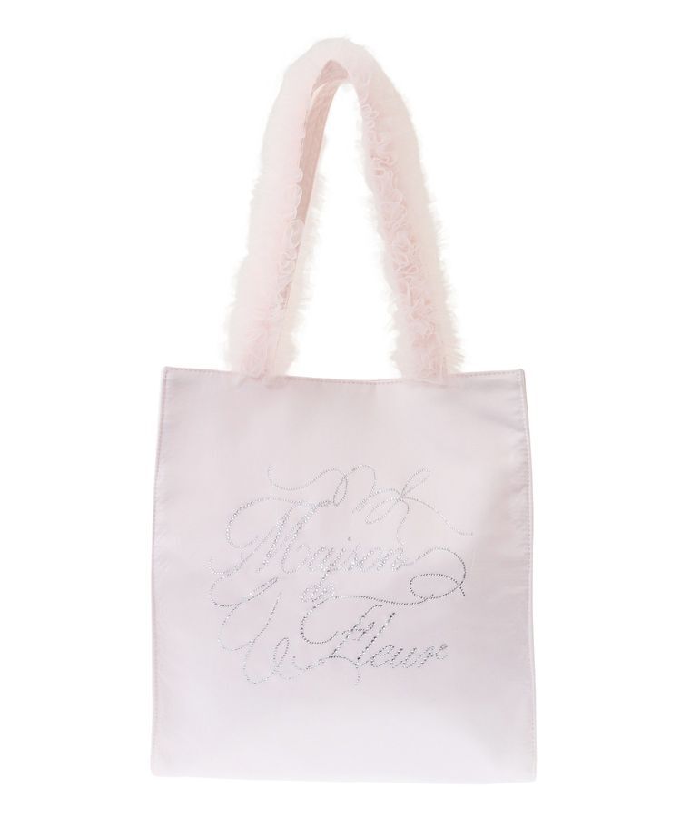 Maison de FLEUR「チュールハンドルラインストーントートバッグ」|トートバッグ|