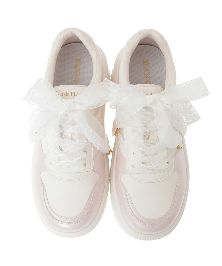 Maison de FLEUR「レースリボン厚底スニーカー」|スニーカー|