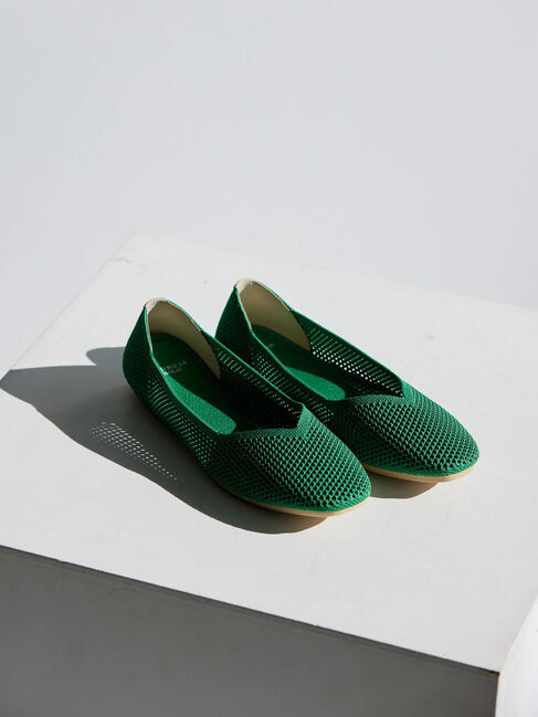 AMERICAN HOLIC「ニットバレエシューズ」|パンプス|Green