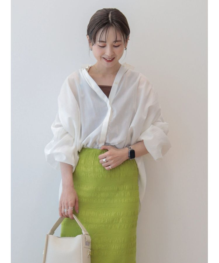 AMERICAN HOLIC「カルゼギャザーシャツチュニック」|シャツ・ブラウス|Off White