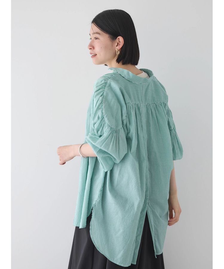 AMERICAN HOLIC「カルゼギャザーシャツチュニック」|シャツ・ブラウス|