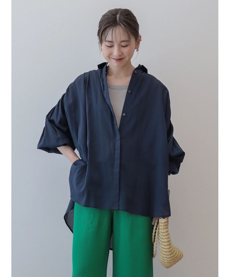 AMERICAN HOLIC「カルゼギャザーシャツチュニック」|シャツ・ブラウス|Navy
