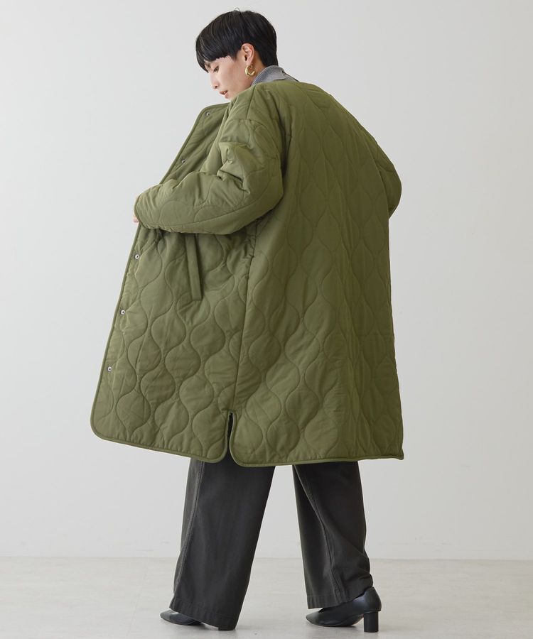 AMERICAN HOLIC「【WEB限定】あったかリバーシブルキルティングコート」|ノーカラーコート|