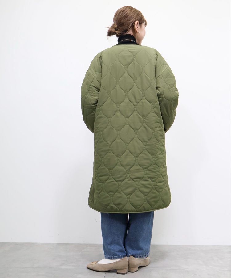 AMERICAN HOLIC「【WEB限定】あったかリバーシブルキルティングコート」|ノーカラーコート|