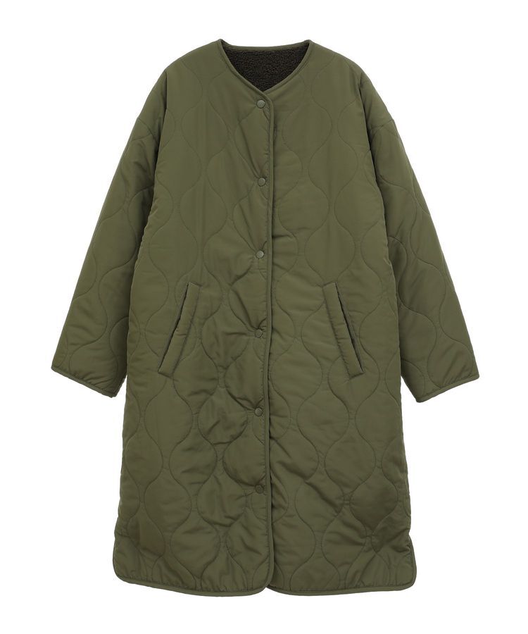 AMERICAN HOLIC「【WEB限定】あったかリバーシブルキルティングコート」|ノーカラーコート|