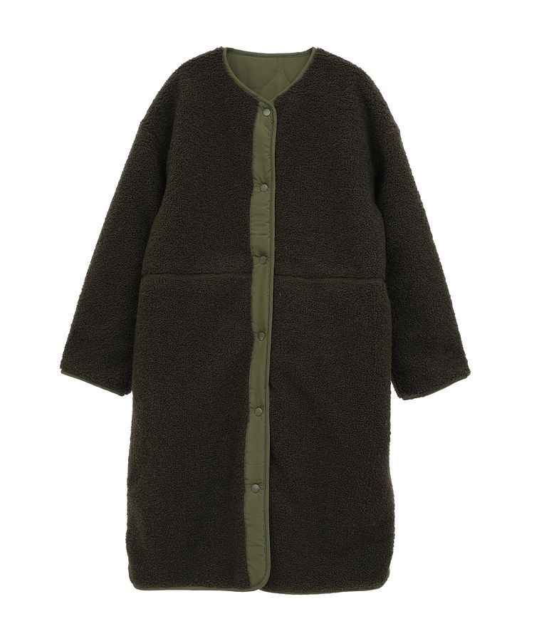 AMERICAN HOLIC「【WEB限定】あったかリバーシブルキルティングコート」|ノーカラーコート|