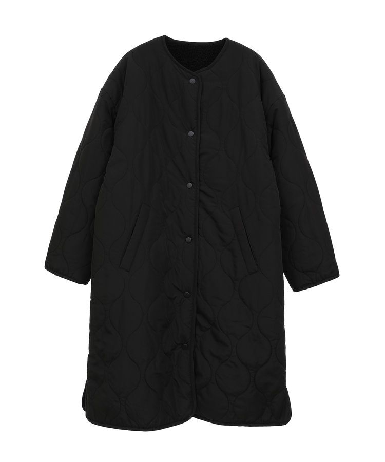 AMERICAN HOLIC「【WEB限定】あったかリバーシブルキルティングコート」|ノーカラーコート|