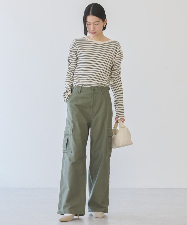 AMERICAN HOLIC「ショルダーギャザーワッフルプルオーバー」|Tシャツ・カットソー|