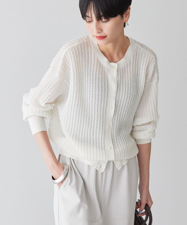 AMERICAN HOLIC「柄編みニットカーディガン」|カーディガン|