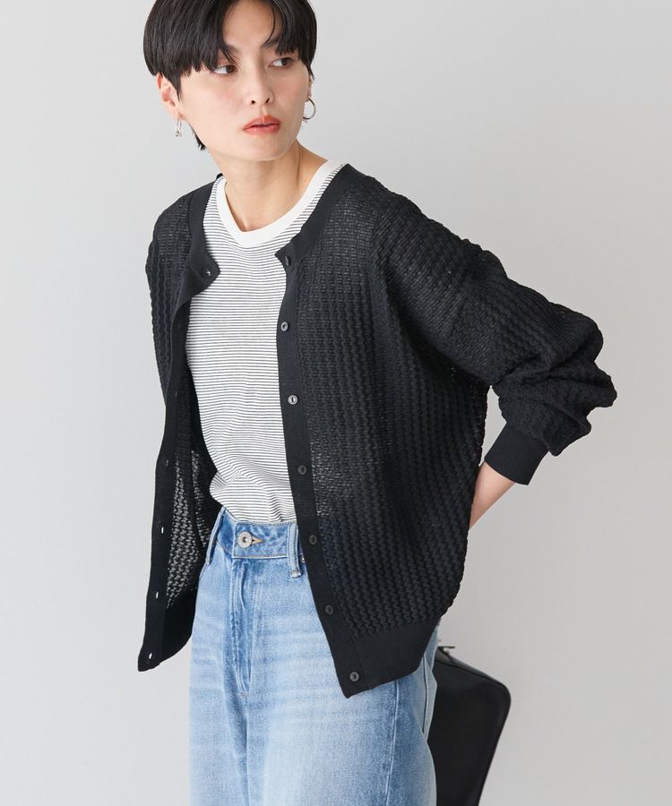 AMERICAN HOLIC「柄編みニットカーディガン」|カーディガン|