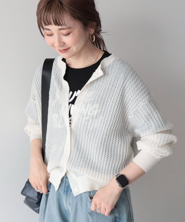 AMERICAN HOLIC「柄編みニットカーディガン」|カーディガン|